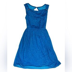 Emerald Sundae Dress Girls Size 14 Blue Sparkle